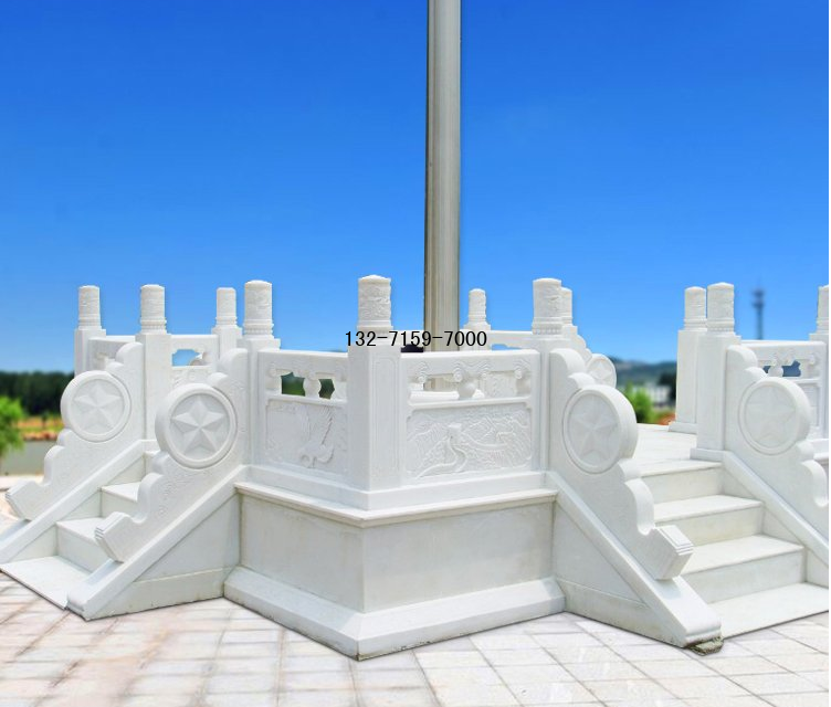 雪花白漢白玉旗臺(tái)