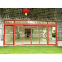 紅色自動(dòng)感應(yīng)門，LTC電動(dòng)門電機(jī)廠家