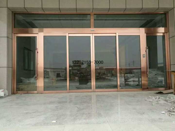 不銹鋼玫瑰金自動(dòng)感應(yīng)門