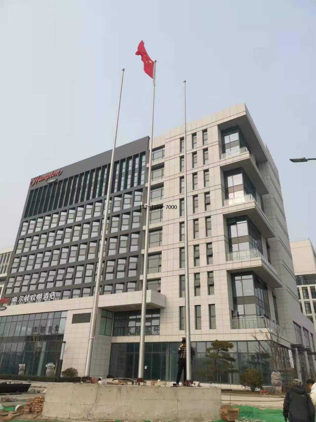 鄭州安裝不銹鋼錐形旗桿的廠家