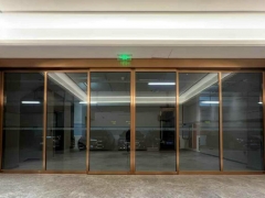 不銹鋼拉絲玫瑰金自動(dòng)感應(yīng)門