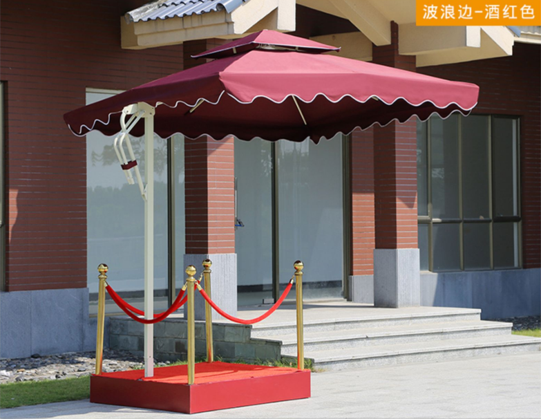 鄭州保安崗?fù)?鄭州站崗臺(tái)遮陽(yáng)傘 戶外小區(qū)物業(yè)形象站臺(tái)傘,鄭州羅馬太陽(yáng)傘